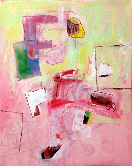 The end of holidays 92 x 73 cm (P 25) Modern Painting